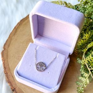 Sterling Silver 925 Tree of Life Adjustable Bolo Rhinestone Bracelet